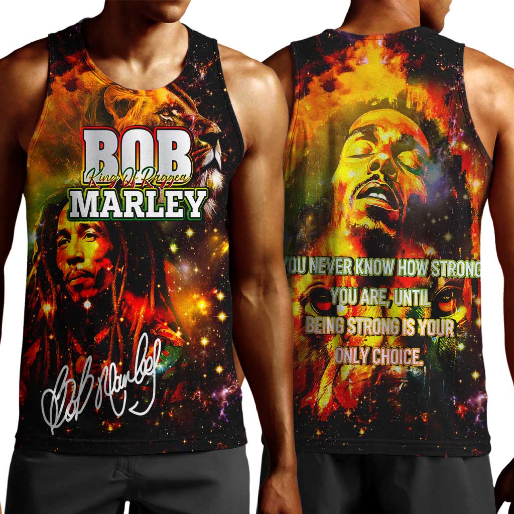 Bob King Of Reggae Rastafari Lion Men Tank Top You Never Know How Strong You Are DT02