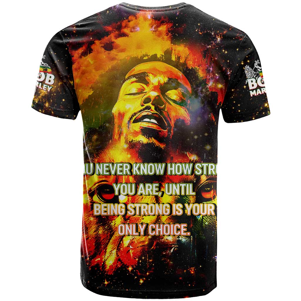 Bob King Of Reggae Rastafari Lion T shirt You Never Know How Strong You Are DT02