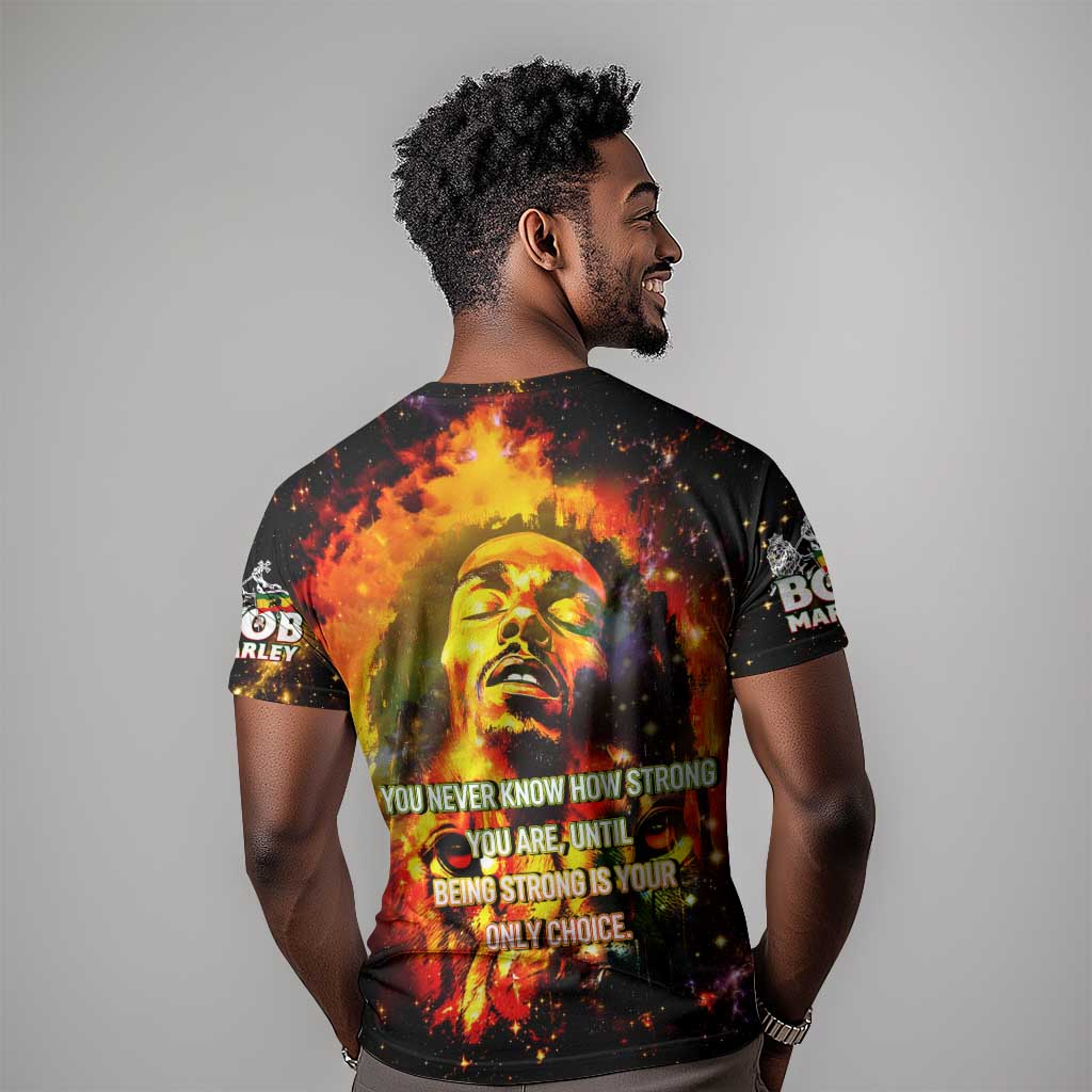 Bob King Of Reggae Rastafari Lion T shirt You Never Know How Strong You Are DT02