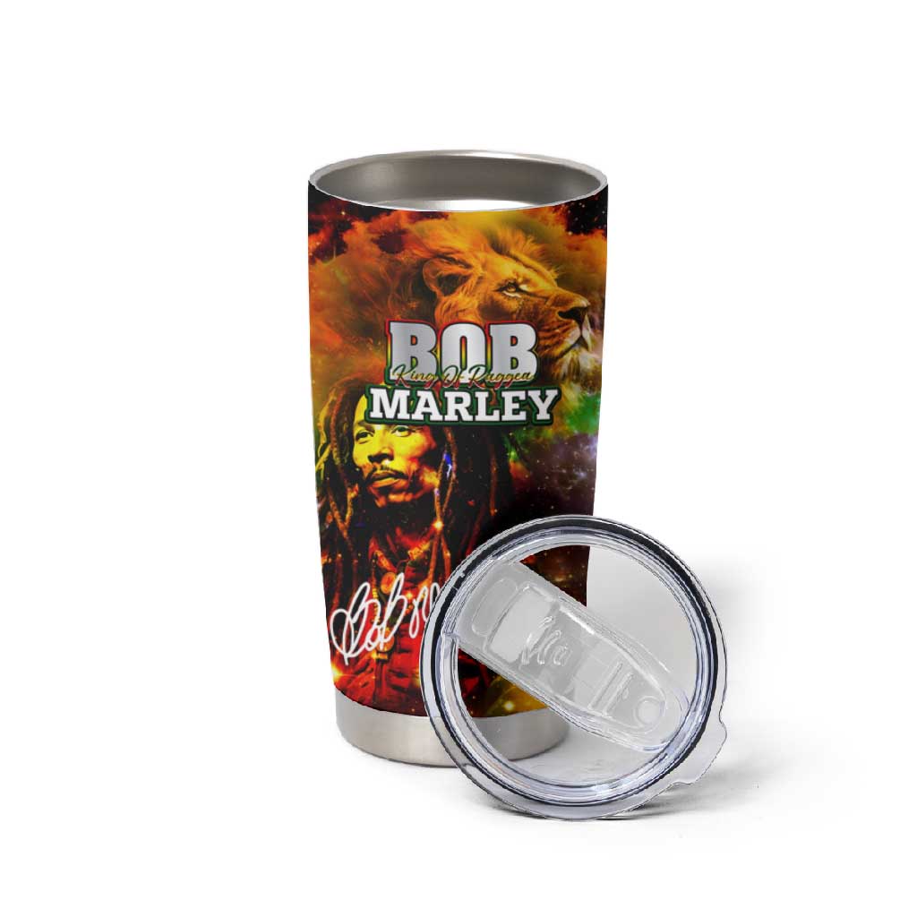 Bob King Of Reggae Rastafari Lion Tumbler Cup You Never Know How Strong You Are DT02