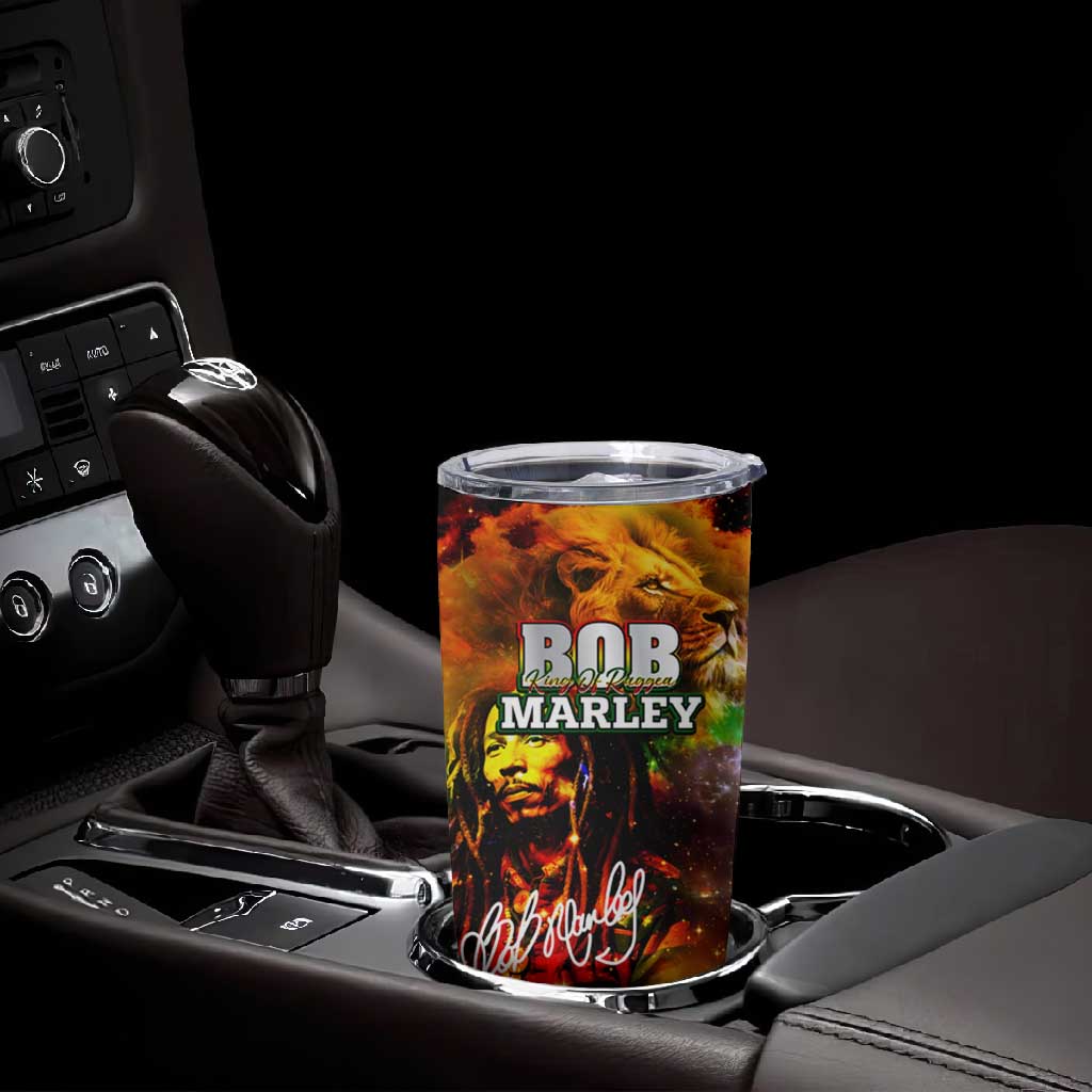 Bob King Of Reggae Rastafari Lion Tumbler Cup You Never Know How Strong You Are DT02