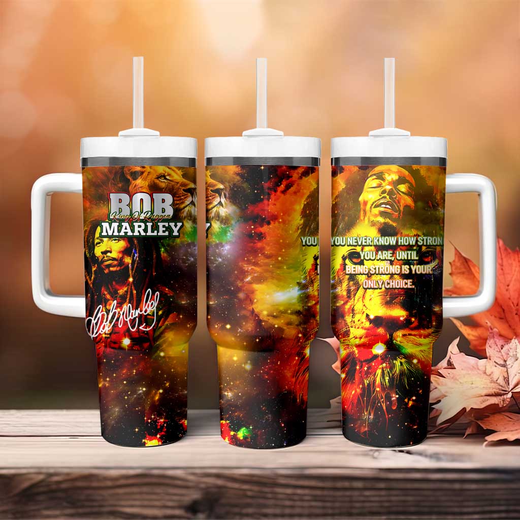 Bob King Of Reggae Rastafari Lion Tumbler With Handle You Never Know How Strong You Are DT02