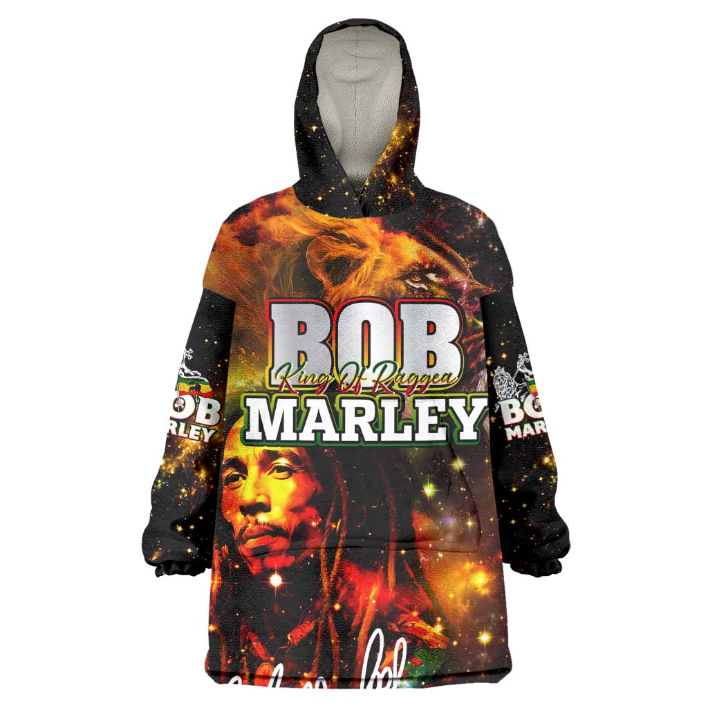 Bob King Of Reggae Rastafari Lion Wearable Blanket Hoodie You Never Know How Strong You Are DT02