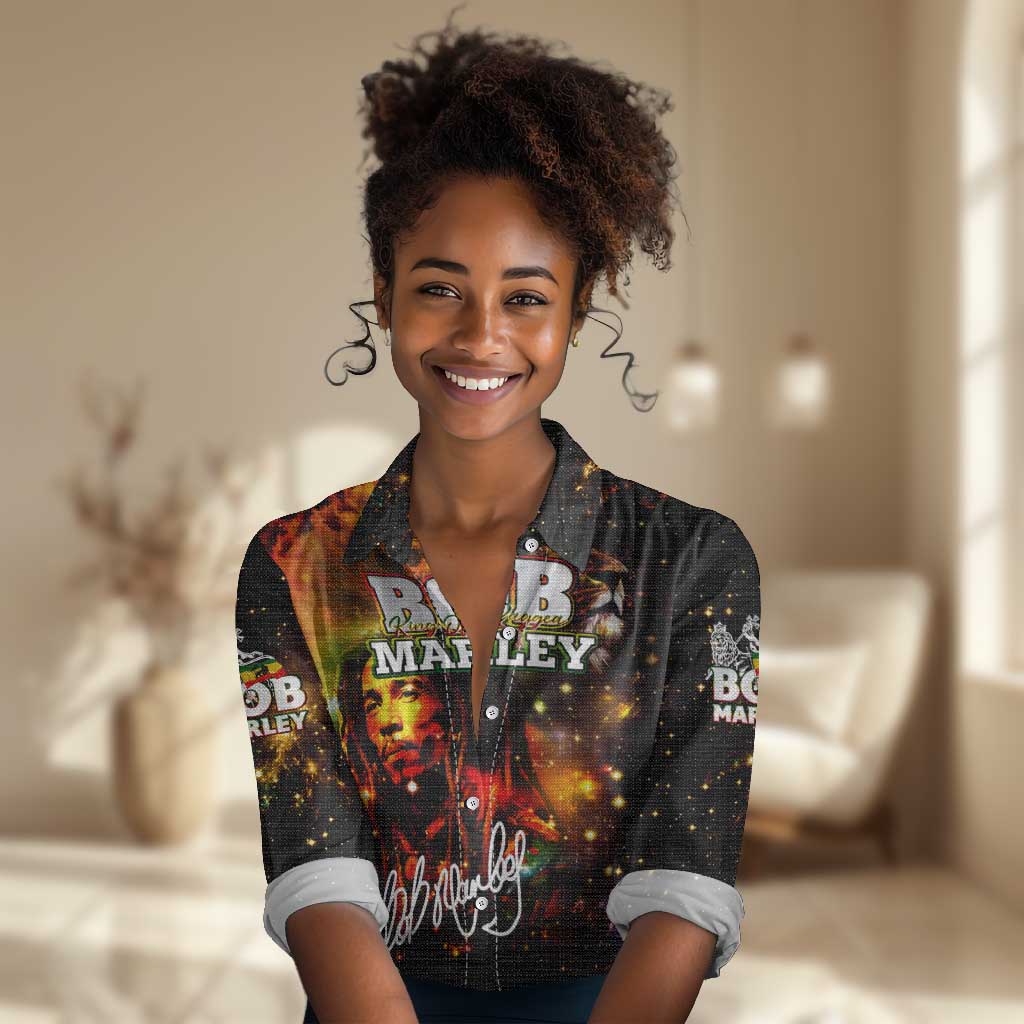 Bob King Of Reggae Rastafari Lion Women Casual Shirt You Never Know How Strong You Are DT02