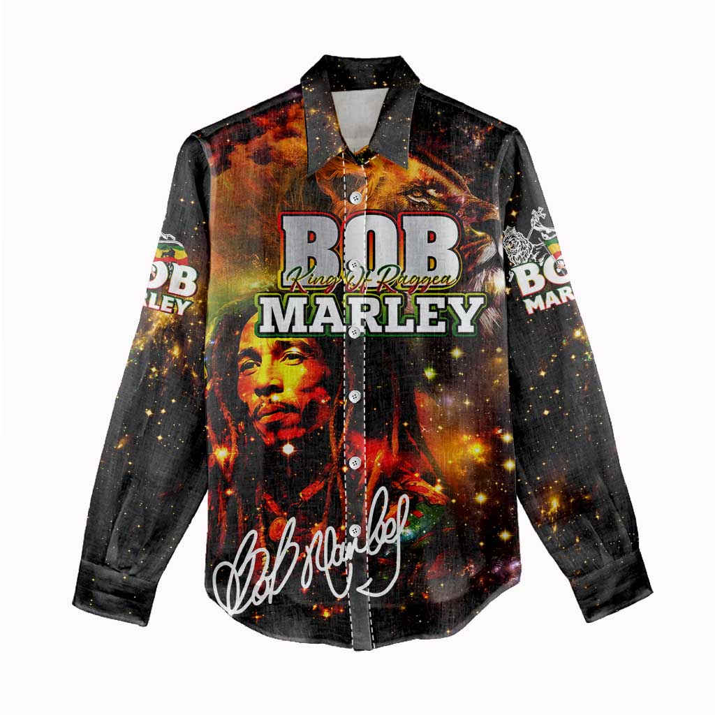 Bob King Of Reggae Rastafari Lion Women Casual Shirt You Never Know How Strong You Are DT02