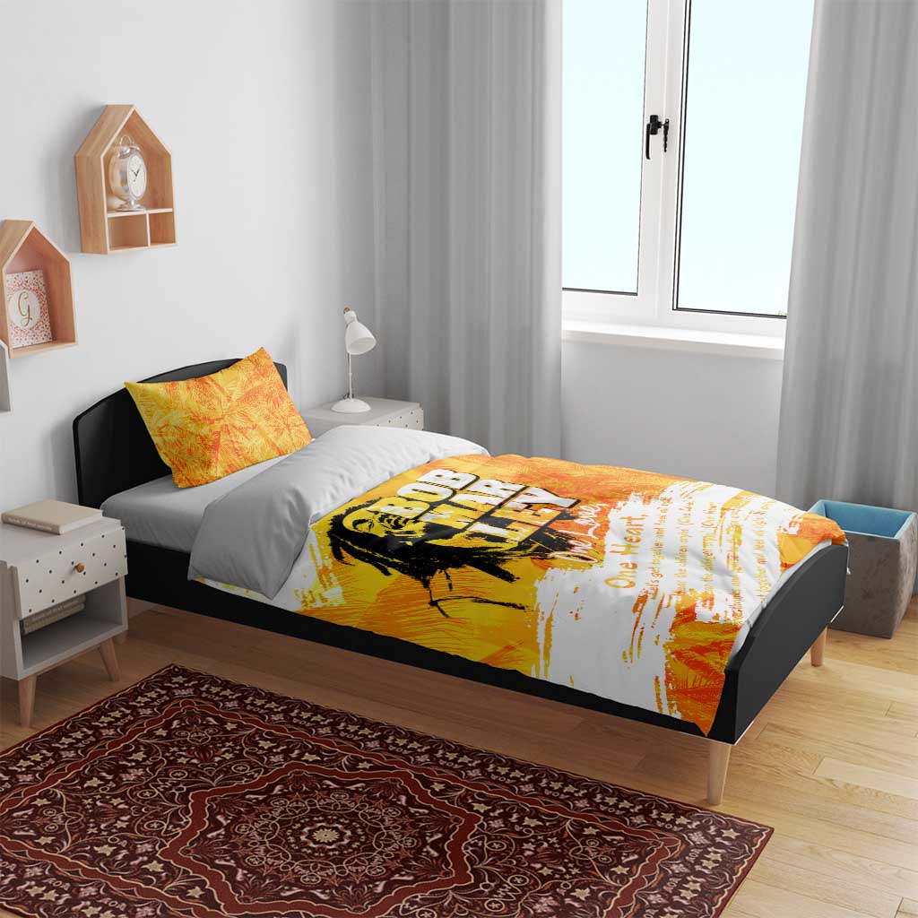 Legend Bob Reggae Afro Bedding Set One Love One Heart Tropical Leaf DT02