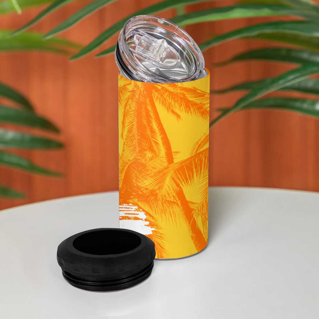 Legend Bob Reggae Afro 4 in 1 Can Cooler Tumbler One Love One Heart Tropical Leaf DT02
