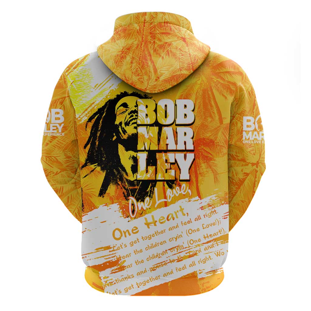 Legend Bob Reggae Hoodie One Love One Heart Tropical Leaf DT02
