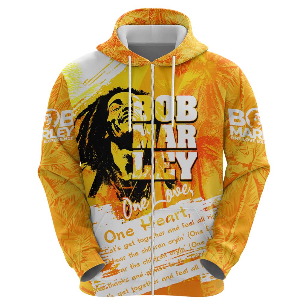Legend Bob Reggae Hoodie One Love One Heart Tropical Leaf DT02
