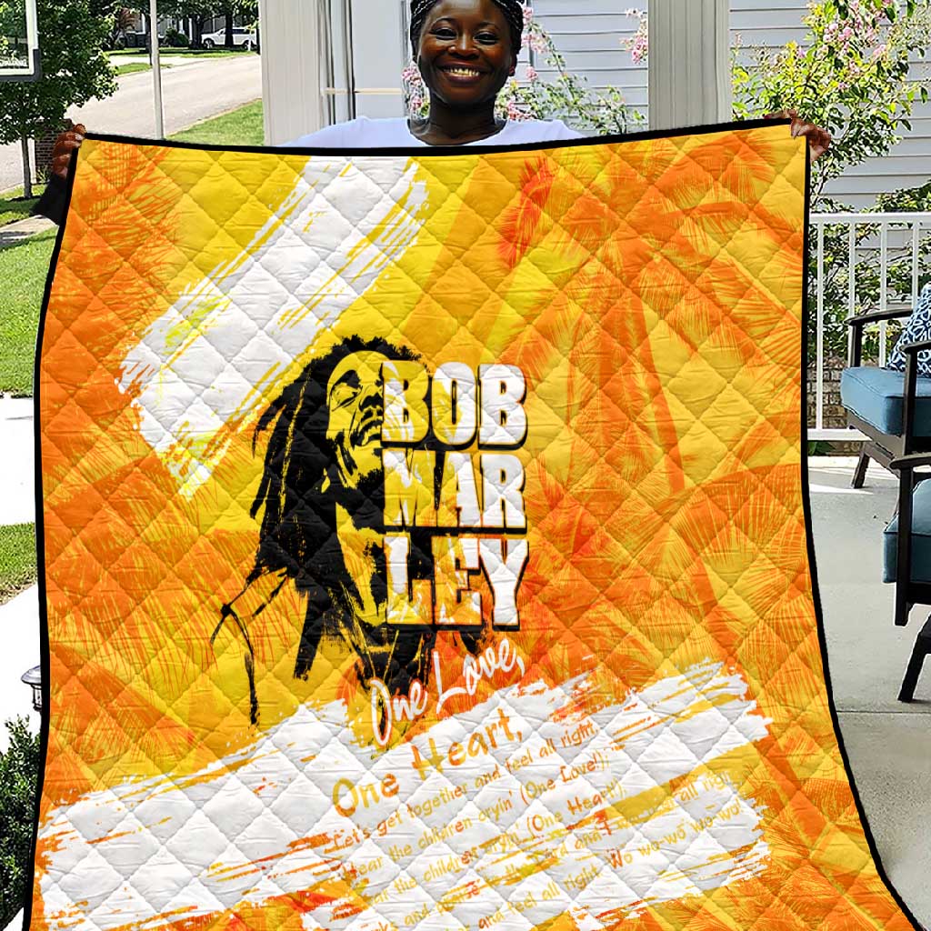 Legend Bob Reggae Afro Quilt One Love One Heart Tropical Leaf DT02