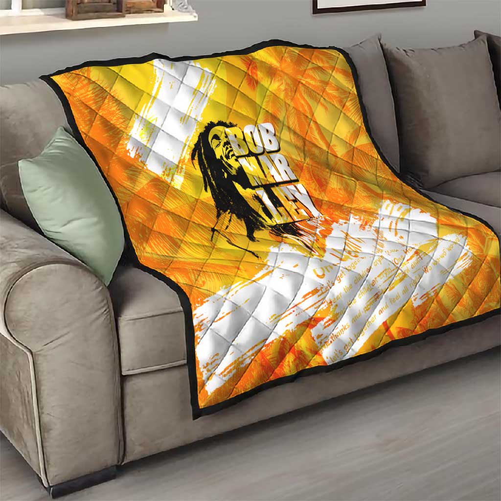 Legend Bob Reggae Afro Quilt One Love One Heart Tropical Leaf DT02