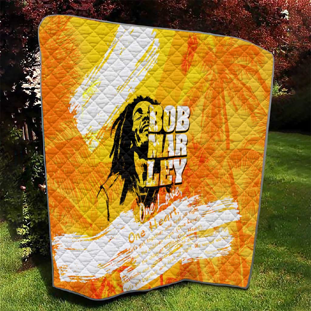 Legend Bob Reggae Afro Quilt One Love One Heart Tropical Leaf DT02
