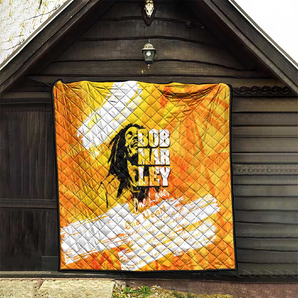 Legend Bob Reggae Afro Quilt One Love One Heart Tropical Leaf DT02