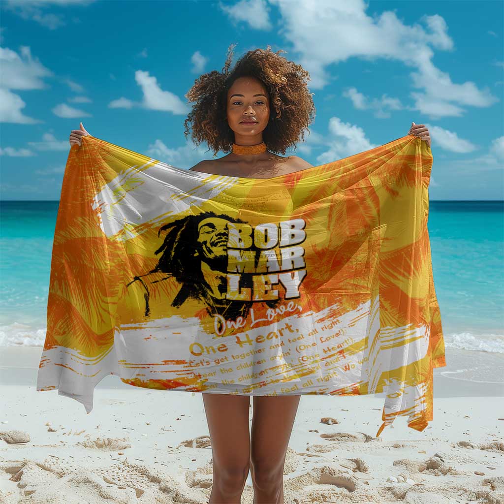 Legend Bob Reggae Afro Sarong One Love One Heart Tropical Leaf DT02