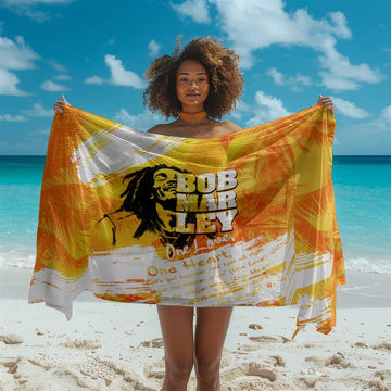 Legend Bob Reggae Afro Sarong One Love One Heart Tropical Leaf DT02
