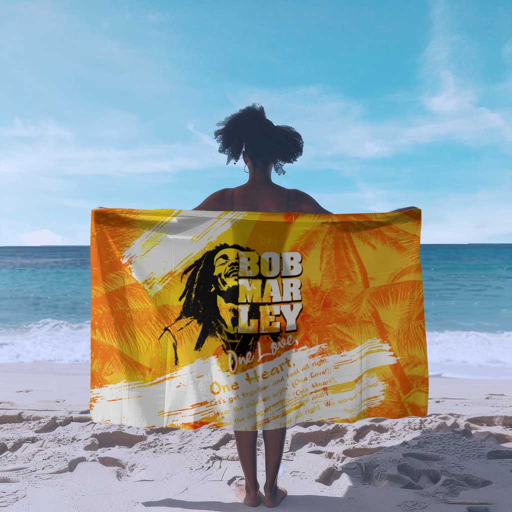 Legend Bob Reggae Afro Sarong One Love One Heart Tropical Leaf DT02