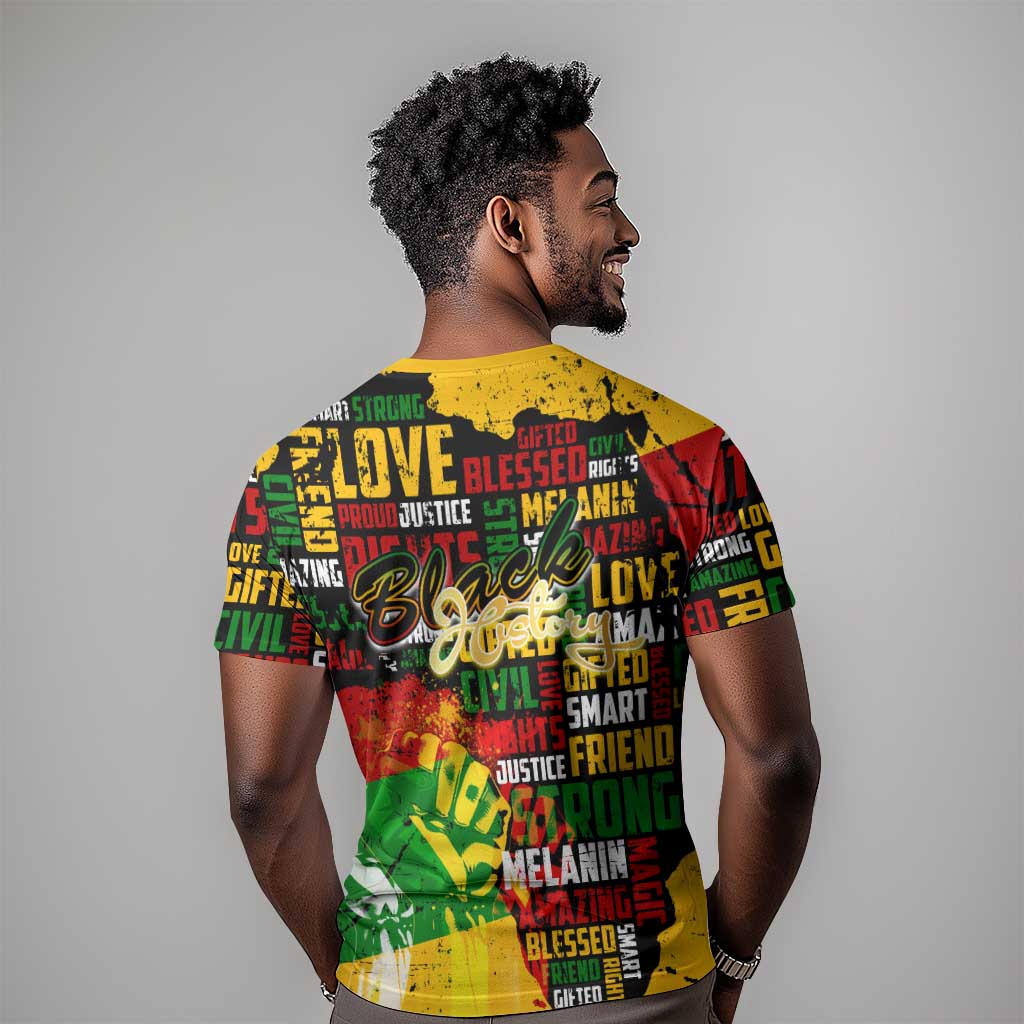 Black History Month Africa T shirt Strength Love and Justice Typography DT02