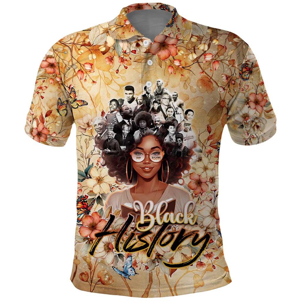 Black History My Roots Polo Shirt Civil Rights Leaders African Women DT02