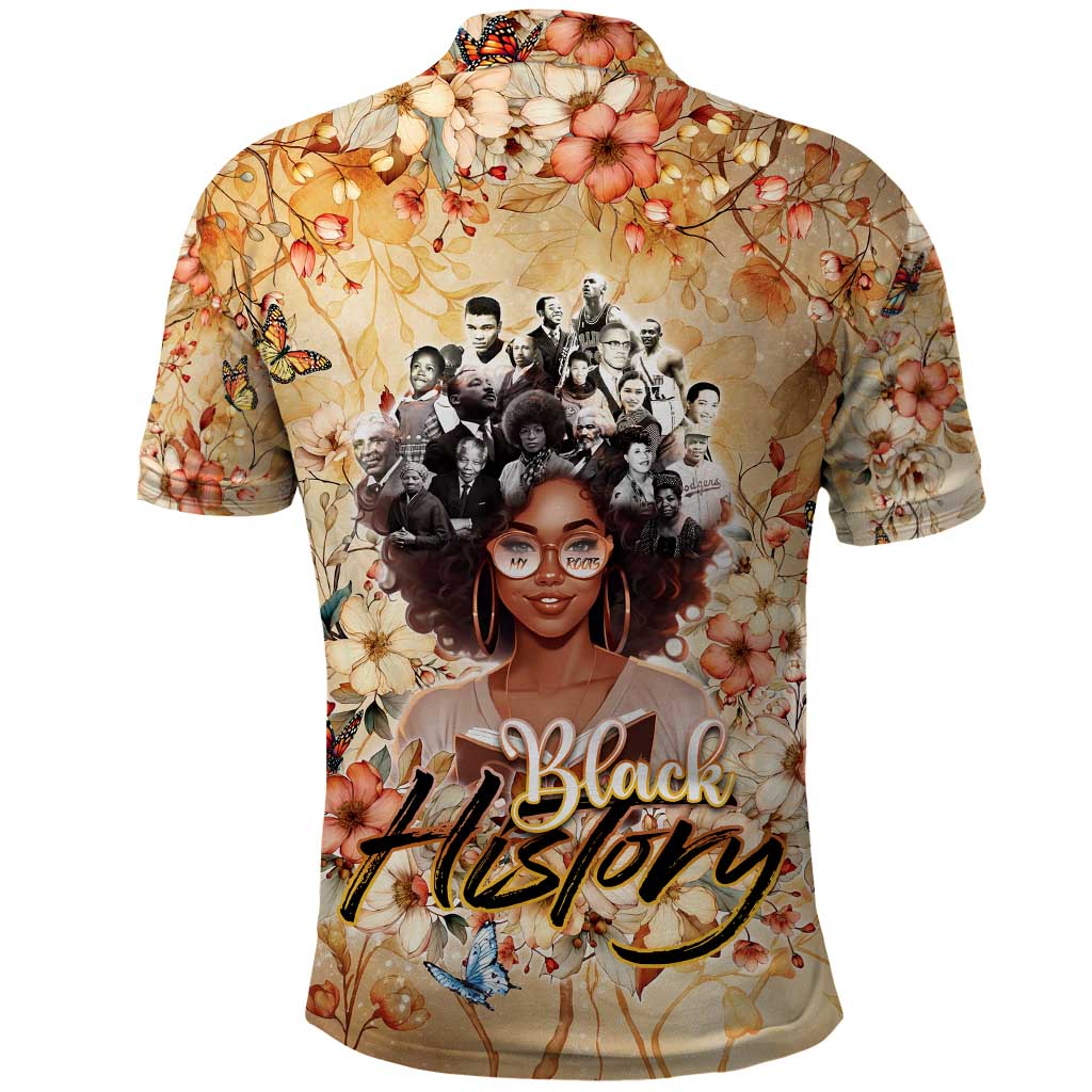 Black History My Roots Polo Shirt Civil Rights Leaders African Women DT02