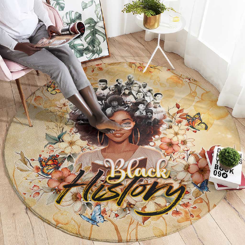 African Women Black History Round Carpet Civil Rights Leaders My Roots DT02