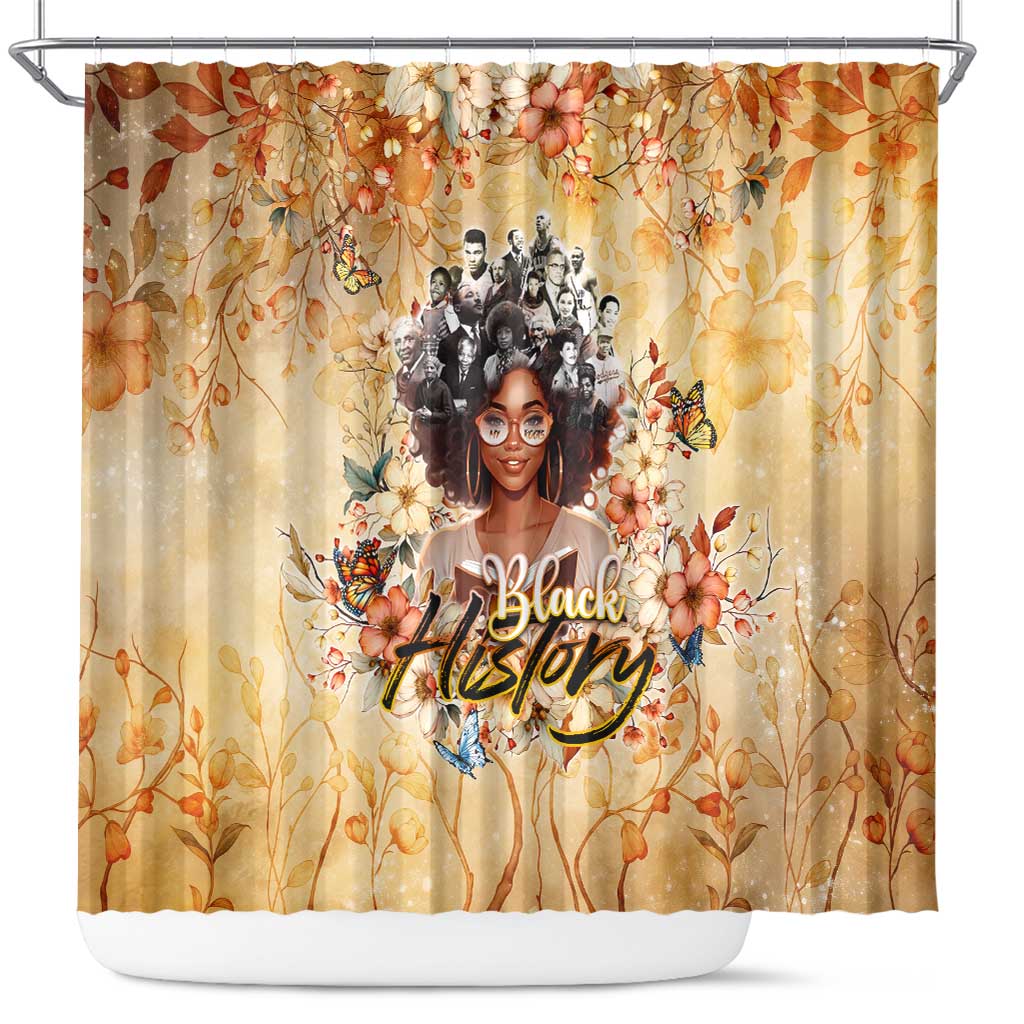 Black History My Roots Shower Curtain Civil Rights Leaders African Women DT02