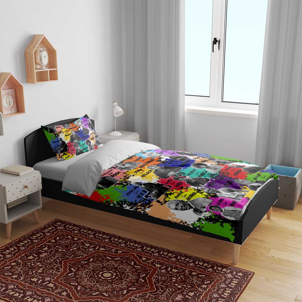 Black History Month African American Bedding Set Paint Splashes DT02
