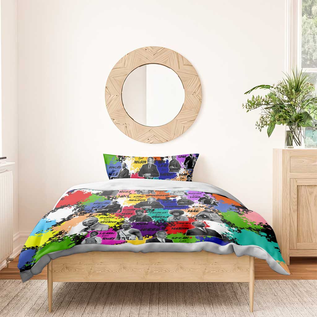 Black History Month African American Bedding Set Paint Splashes DT02