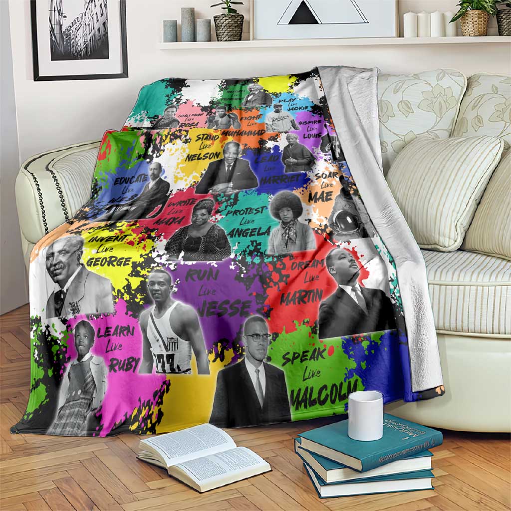 Black History Month African American Blanket Paint Splashes DT02