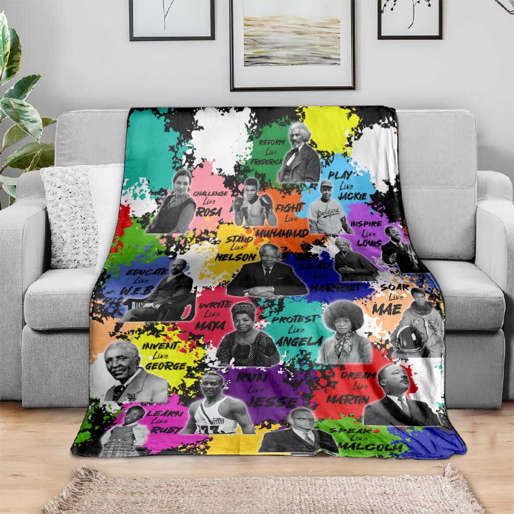 Black History Month African American Blanket Paint Splashes DT02