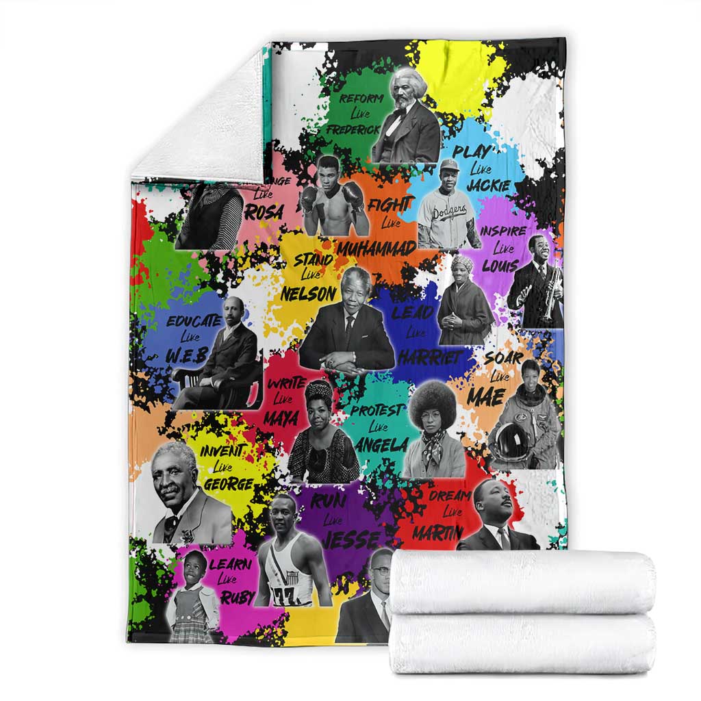 Black History Month African American Blanket Paint Splashes DT02