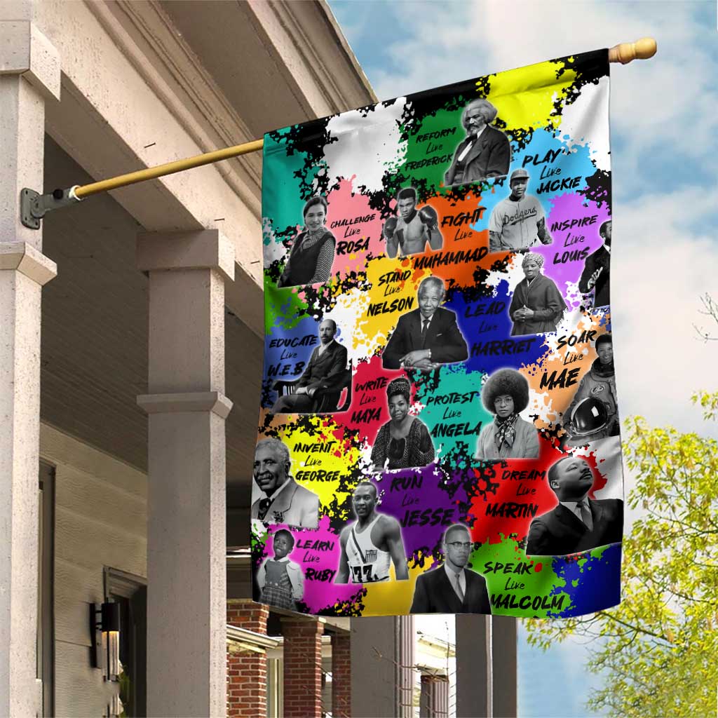 Black History Month African American Garden Flag Paint Splashes DT02