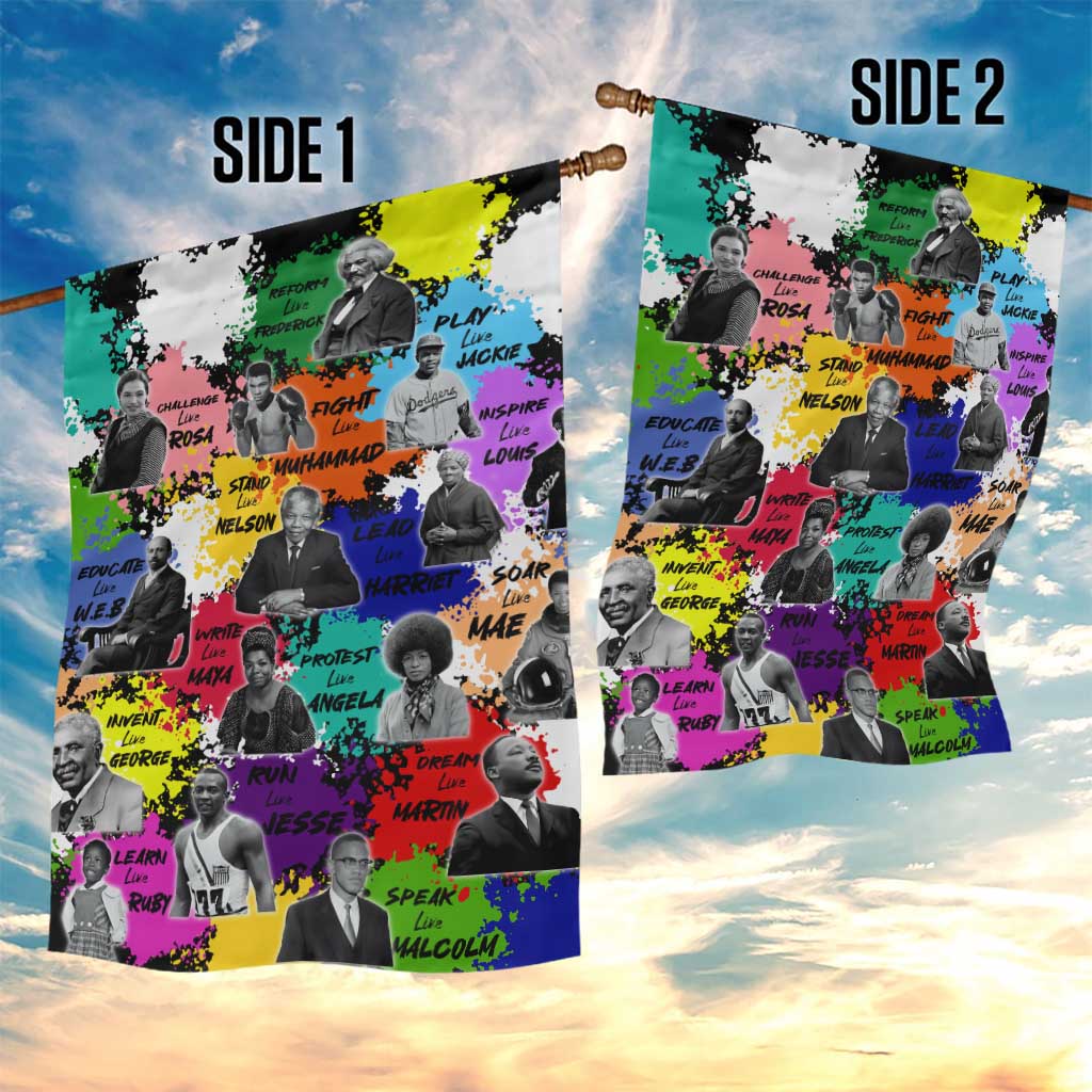 Black History Month African American Garden Flag Paint Splashes DT02
