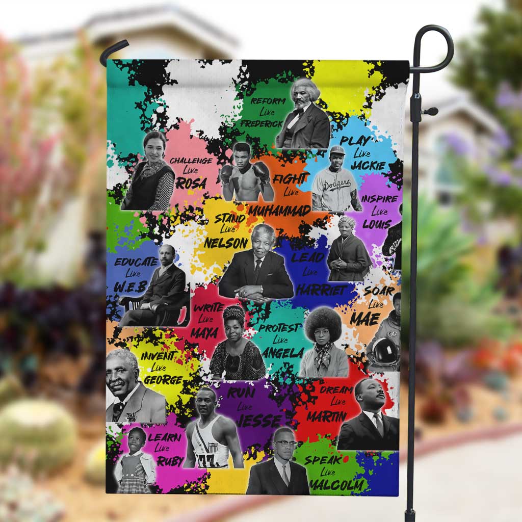 Black History Month African American Garden Flag Paint Splashes DT02