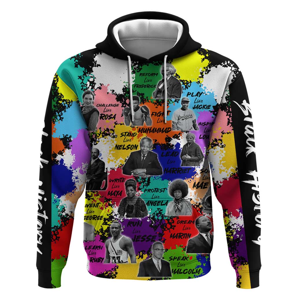 Black History Month Hoodie African American Paint Splashes DT02