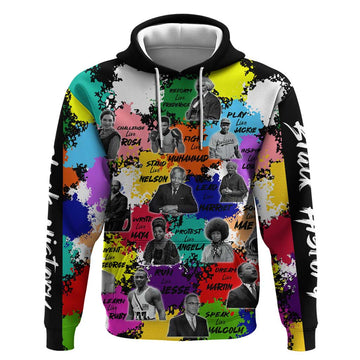 Black History Month Hoodie African American Paint Splashes DT02