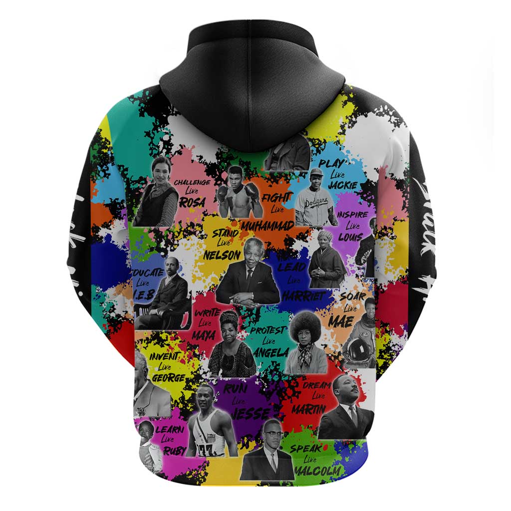 Black History Month Hoodie African American Paint Splashes DT02