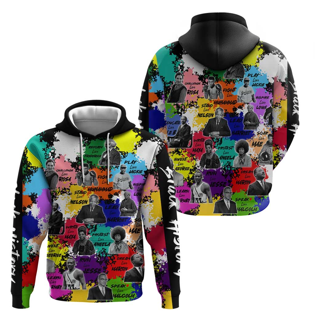 Black History Month Hoodie African American Paint Splashes DT02