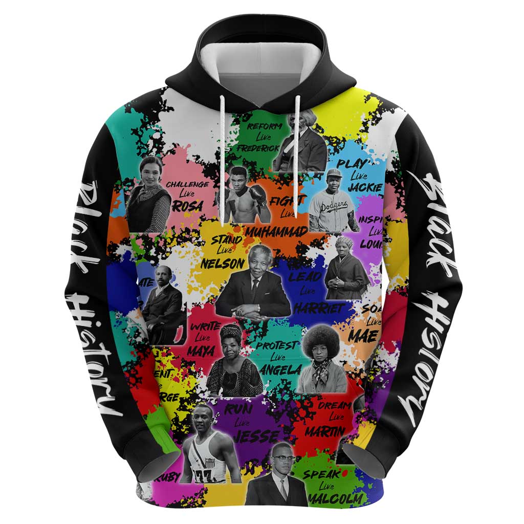 Black History Month Hoodie African American Paint Splashes DT02