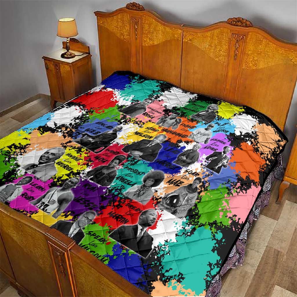Black History Month African American Quilt Paint Splashes DT02