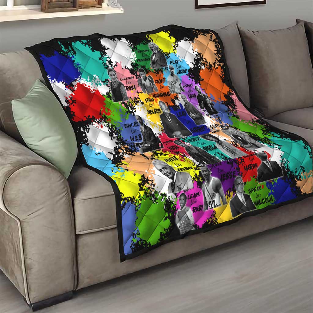 Black History Month African American Quilt Paint Splashes DT02