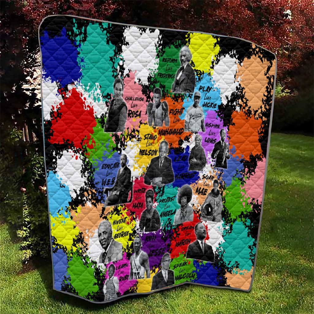 Black History Month African American Quilt Paint Splashes DT02