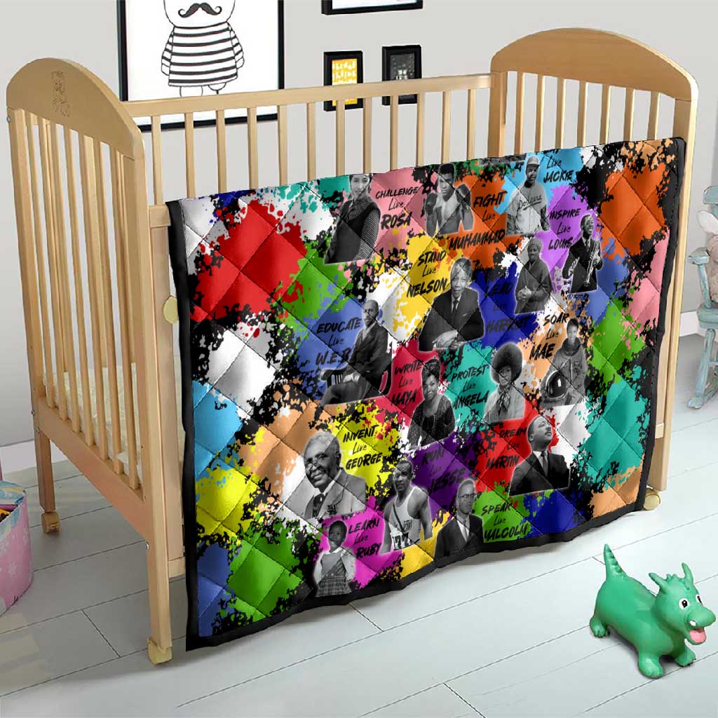 Black History Month African American Quilt Paint Splashes DT02