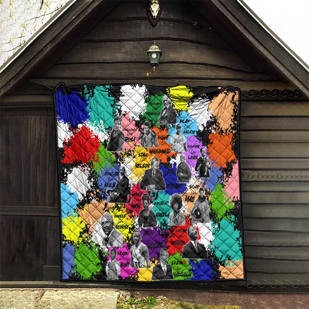 Black History Month African American Quilt Paint Splashes DT02