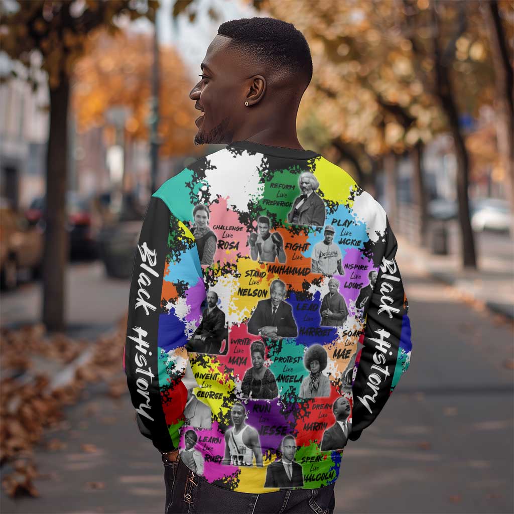 Black History Month African American Sweatshirt Paint Splashes DT02