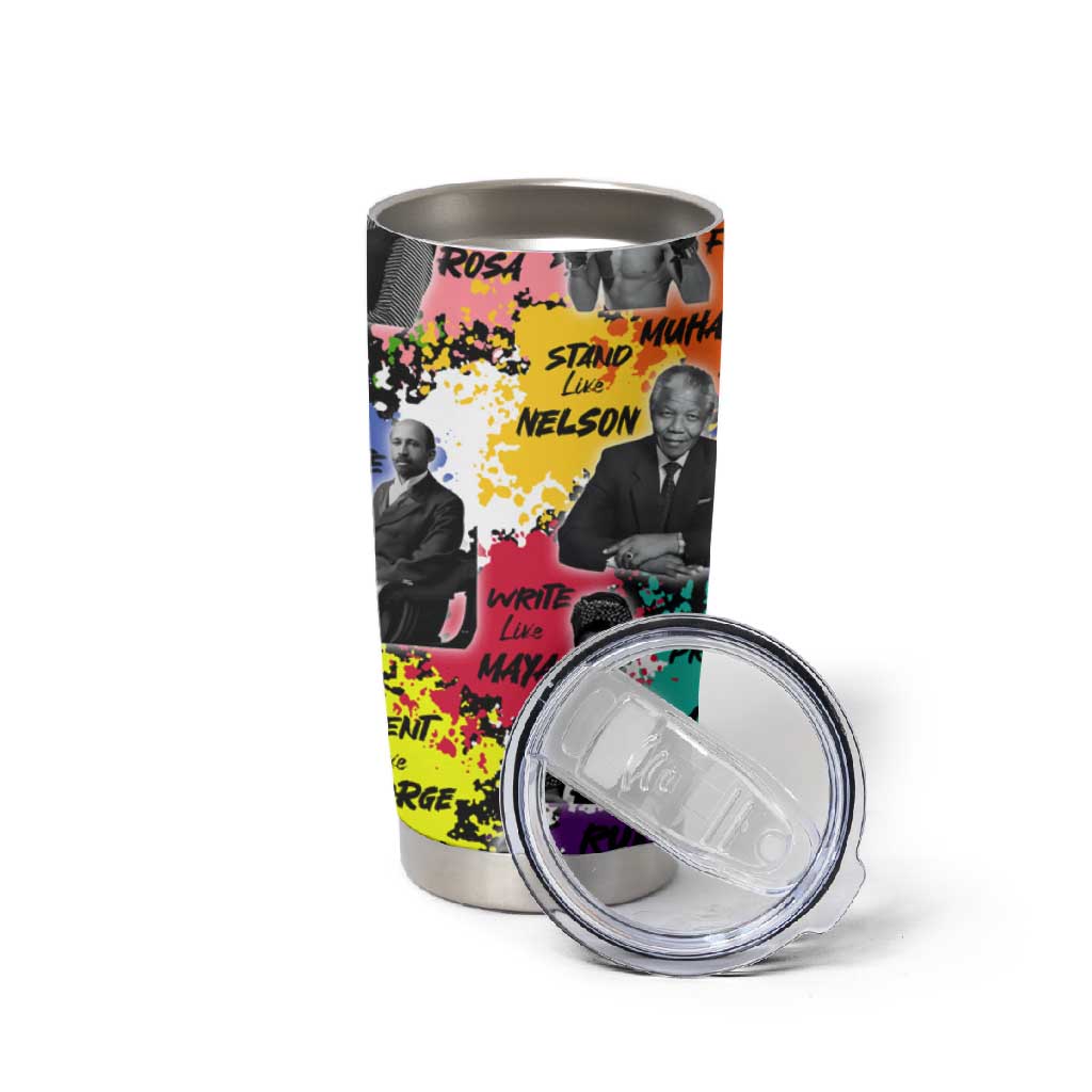 Black History Month African American Tumbler Cup Paint Splashes DT02