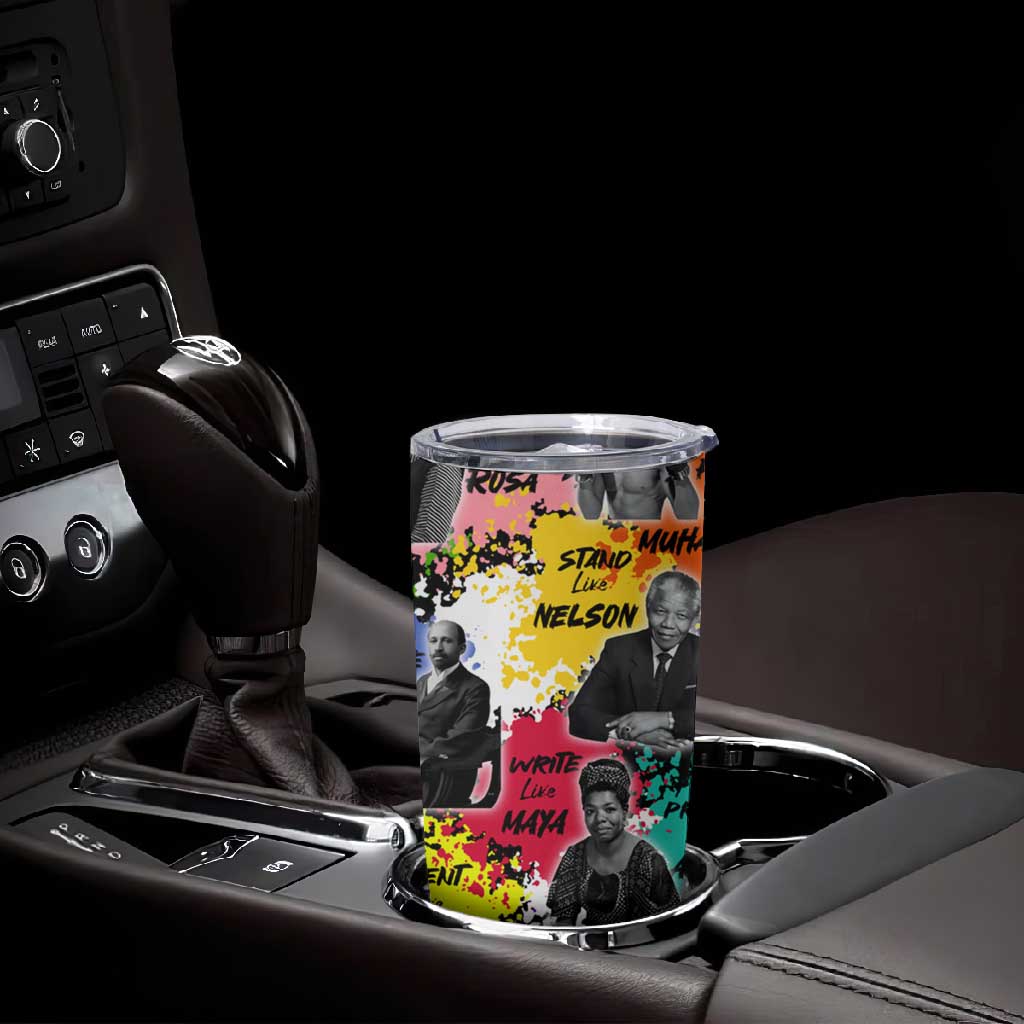 Black History Month African American Tumbler Cup Paint Splashes DT02