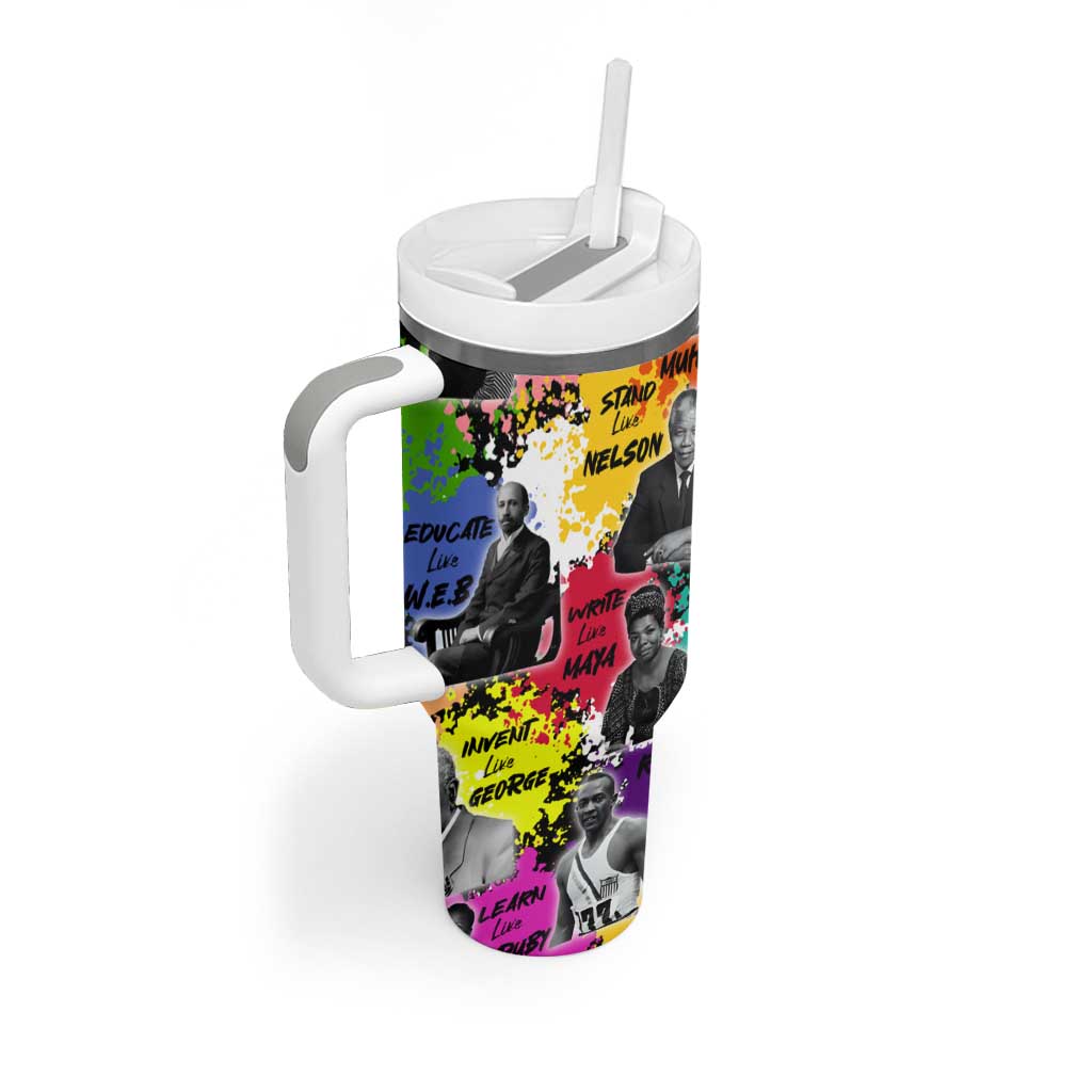 Black History Month African American Tumbler With Handle Paint Splashes DT02
