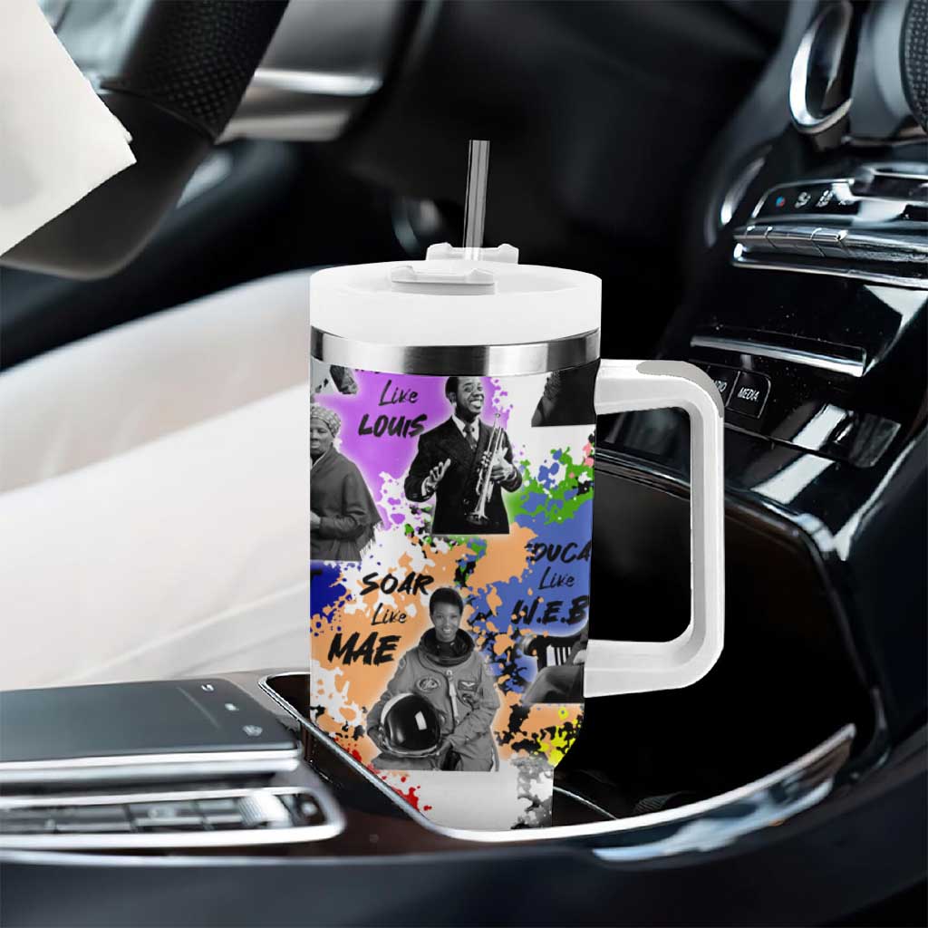 Black History Month African American Tumbler With Handle Paint Splashes DT02