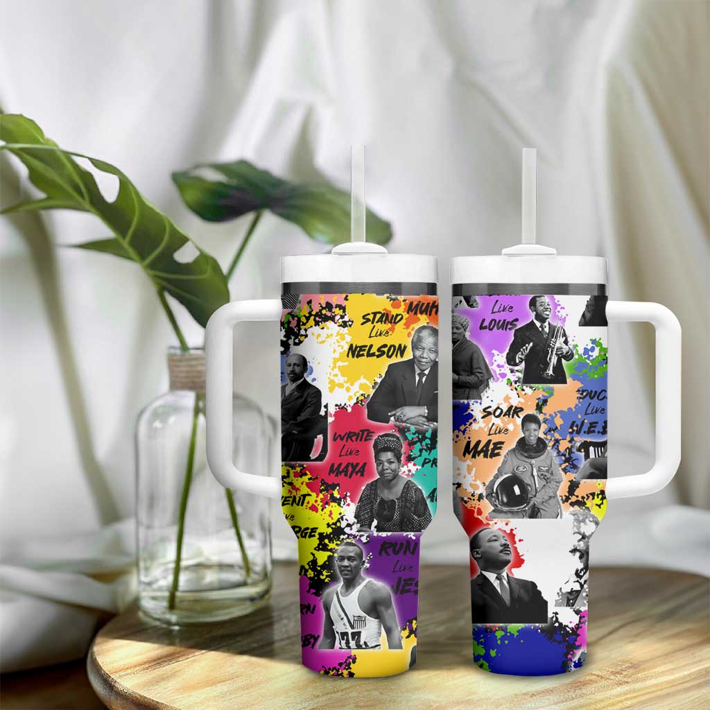 Black History Month African American Tumbler With Handle Paint Splashes DT02