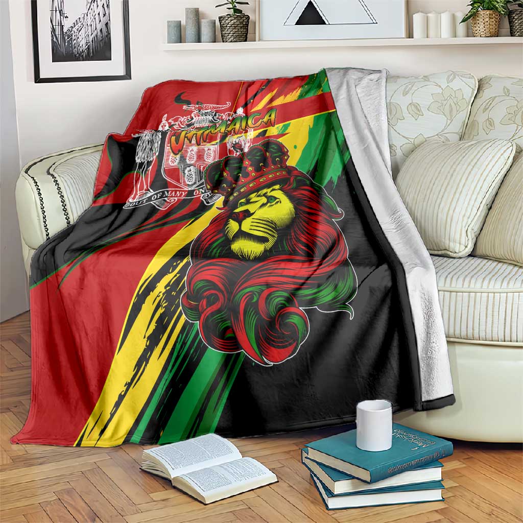 Afro Jamaica Lion Blanket Coat Of Arms Rastafarianism DT02